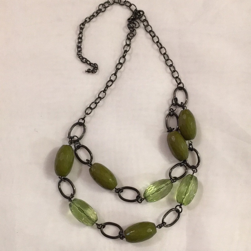Acrylic Bead Double Strand Necklace (M)